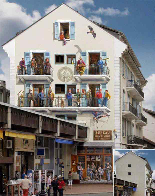 "Live" facades by a French artist