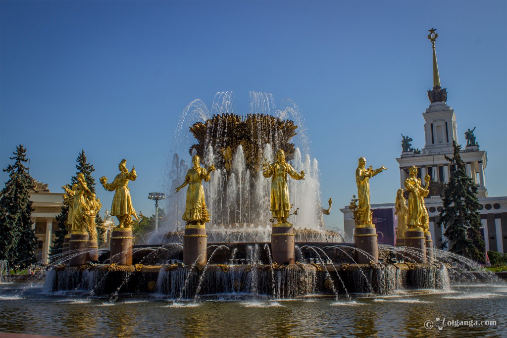 Peoples' Friendship (International Friendship) Fountain at VDNKh, Moscow