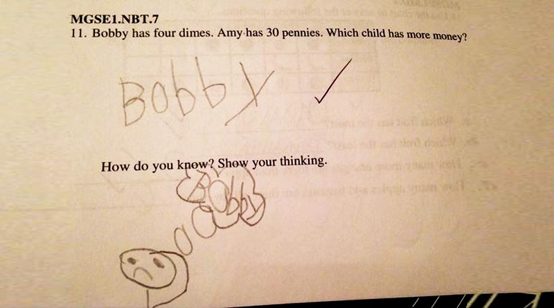 Boy's genius and hilarious answer to the Maths exam question