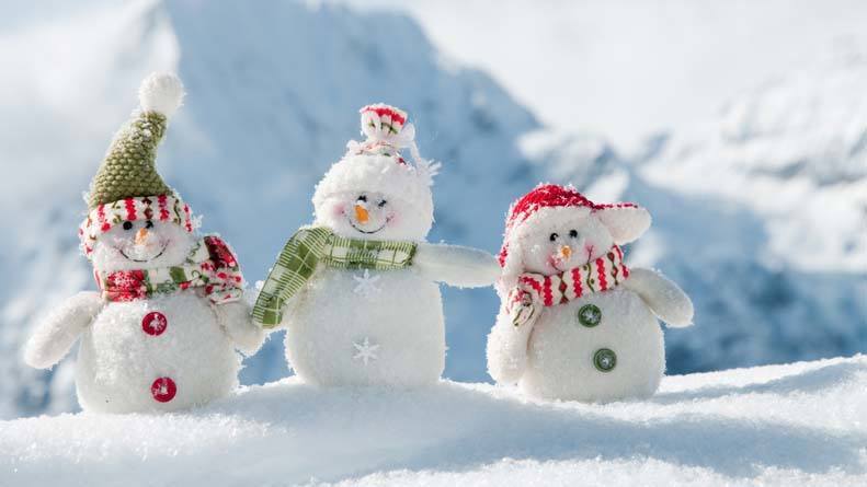 Three happy snowmen 2016