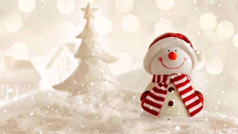 New Year snowman 2016 desktop wallpaper
