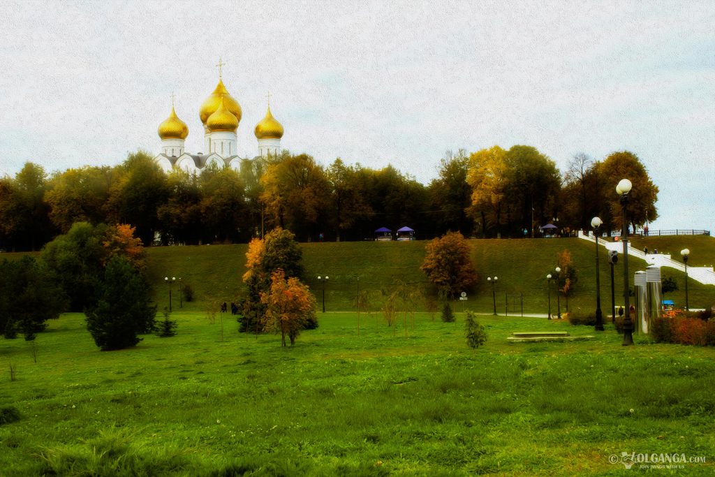 View on Ouspensky Cathedral from Strelka, Yarosvlavl 2016