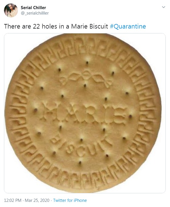 Counting holes in Marie biscuit