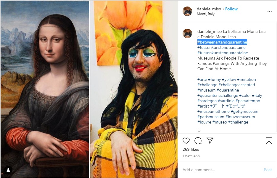 #ArtQuarantine #imitation Mona Lisa challenge