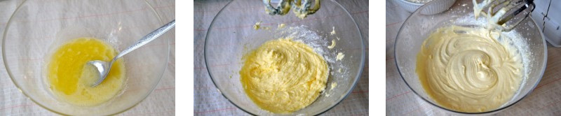 Making dough for mango cake