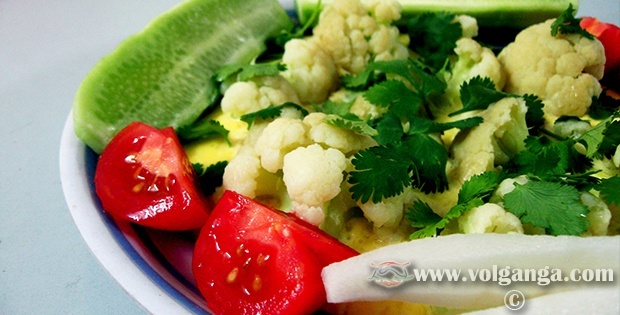 Omelette with cauliflower. Photo recipe