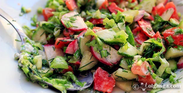Most simple and tasty Russian summer salad