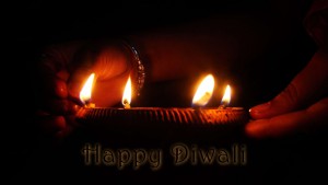 Diya light. Diwali festival 2015