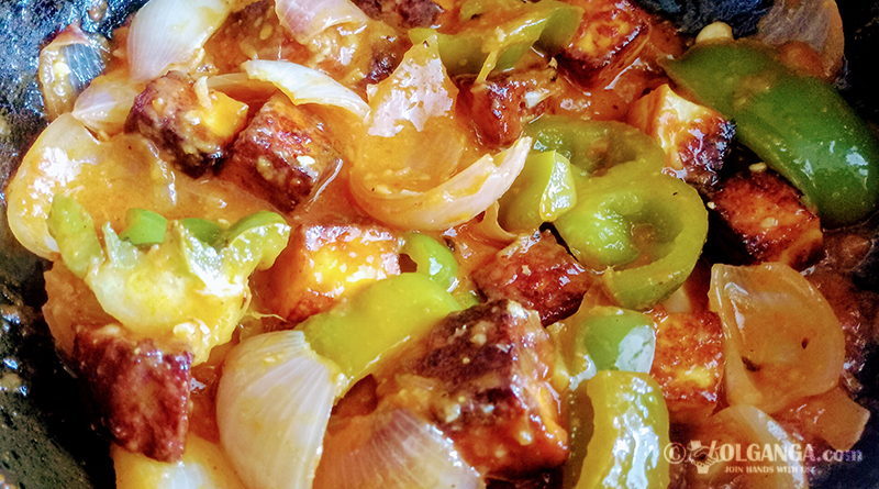 Savoury chilli paneer (recipe)