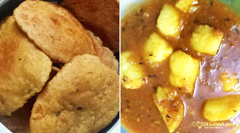Banarasi Kachori with Aloo ki Sabji (potato curry) (recipe)